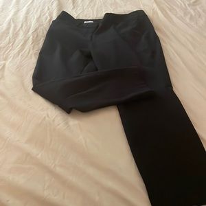 Loft black front fly pants with belt loop waistband. Side front pockets.